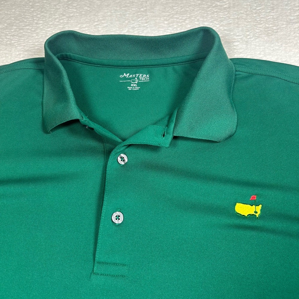 Masters Tech MT100-004 Golf Polo Shirt Performance Mens XXL Green Short Sleeve